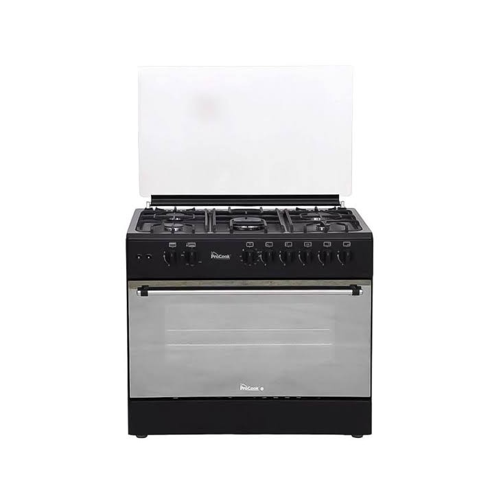 Cuisinière Procook 5 feux four électrique noir TE6950