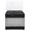 Cuisinière Procook 5 feux four électrique noir TE6950