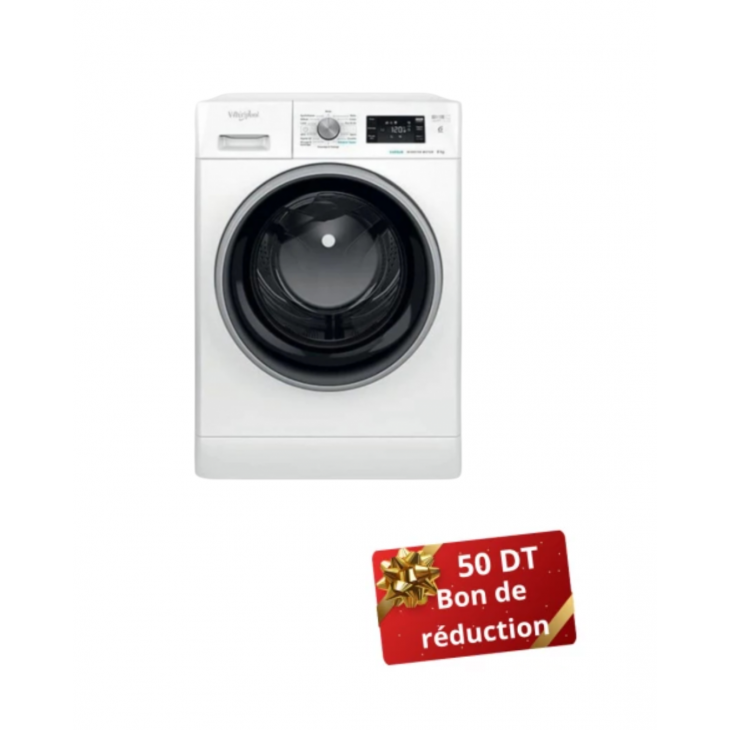 Lave-linge Whirlpool 8 kg 6e sens blanc FFWB8248WBSV-NA