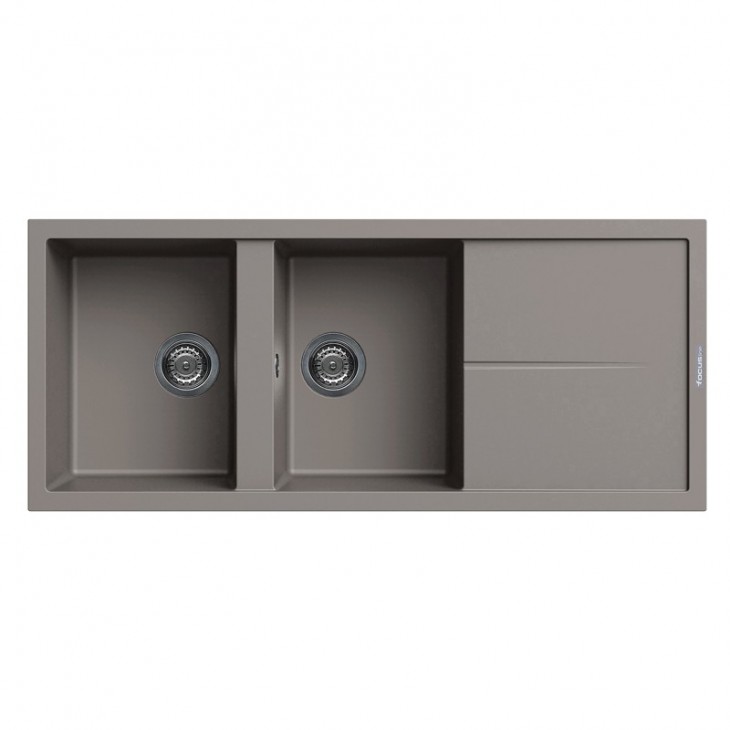 EVIER GRANIT FILO 116A GREGE 2 BACS FOCUS LINE