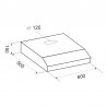 HOTTE CASQUETTE 60CM BLANCHE FOCUS