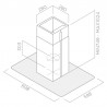 HOTTE CENTRALE FOCUS100 cm - INOX& VITRE
