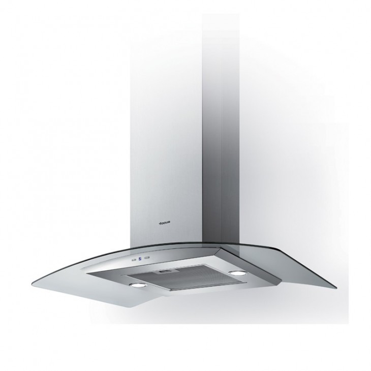 HOTTE CENTRALE FOCUS 90 CM INOX & VITRE HOTTE CENTRALE FOCUS 90 CM INOX & VITRE