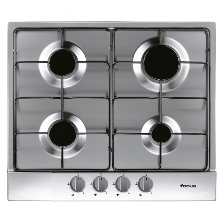 PLAQUE 4 FEUX 60 CM INOX FOCUS