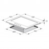 PLAQUE 4 FEUX 60 CM INOX FOCUS