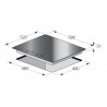 PLAQUE 4 FEUX GR FONTE VITROCRYSTAL BLANC 60CM FOCUS