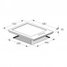 PLAQUE FOCUS 3 FEUX/1 BRÛLEUR ELECTRIQUE  INOX 60 CM
