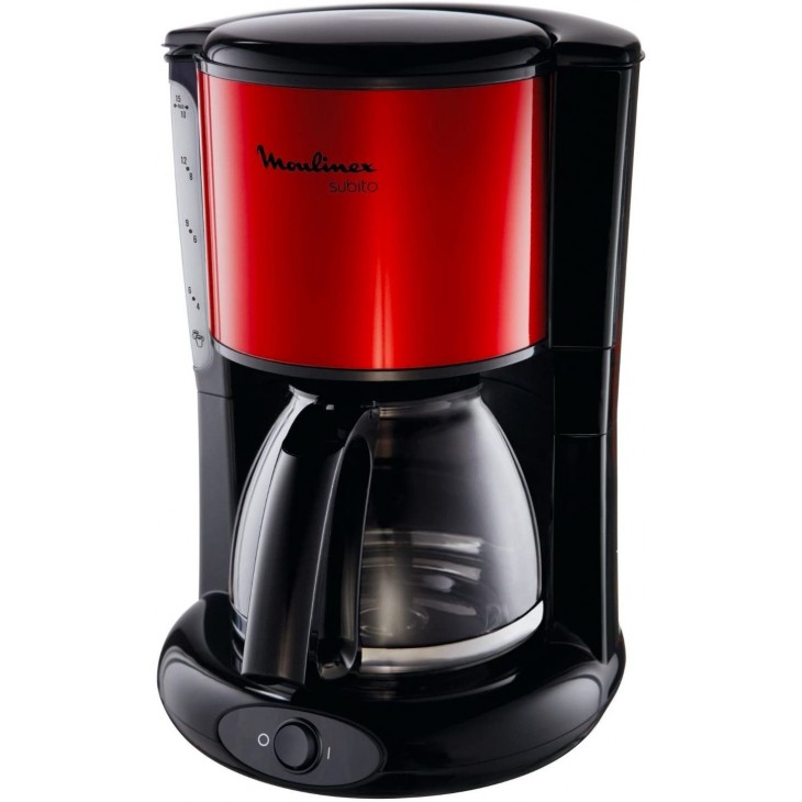 CAFETIERE MOULINEX SUBITO INOX ROUGE CAFETIERE MOULINEX SUBITO INOX ROUGE