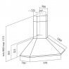 HOTTE DE COIN FOCUS 100CM INOX