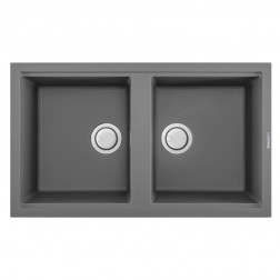 ÉVIER FOCUS 2 BACS GRIS
