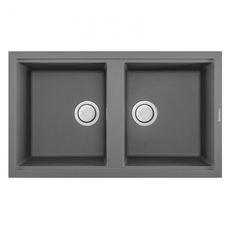 ÉVIER FOCUS 2 BACS GRIS