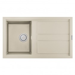 ÉVIER FOCUS 1 BAC + ÉGOUTTOIR CHAMPAGNE