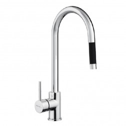 MITIGEUR CHROME FOCUS  AVEC DOUCHETTE INOX