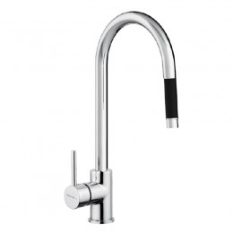 MITIGEUR CHROME FOCUS  AVEC DOUCHETTE INOX