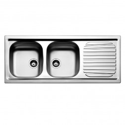 Évier Focus 2 bacs inox FH1162D