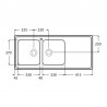Évier Focus 2 bacs inox FH1162D