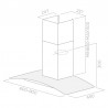 HOTTE CHEMINÉE FOCUS 90 CM INOX & VITRO