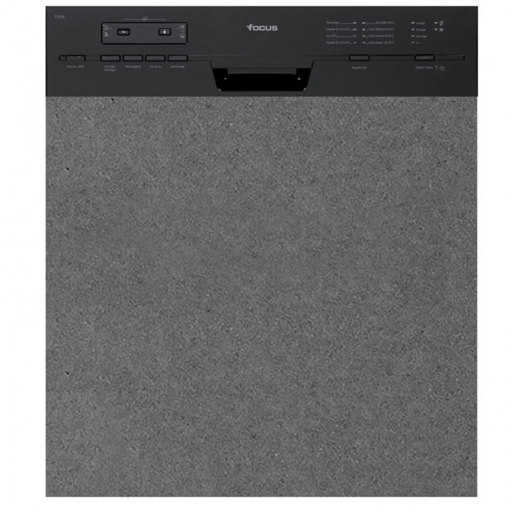 LAVE VAISSELLE FOCUS SEMI ENCASTRABLE 12 COUVERTS NOIR LAVE VAISSELLE FOCUS SEMI ENCASTRABLE 12 COUVERTS NOIR