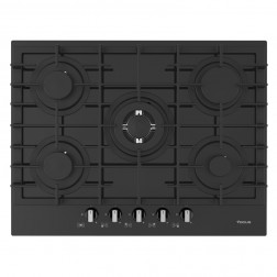Plaque Focus 5 feux vitro noir F406B