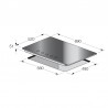 Plaque Focus 5 feux vitro noir F406B