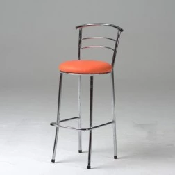 Tabouret Alice chrome skaï H75 TBSP-009