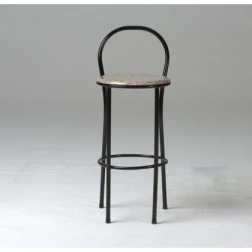 Tabouret avec dos H75 peint