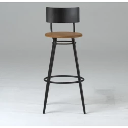 Tabouret vinyle avec dossier B44-H75