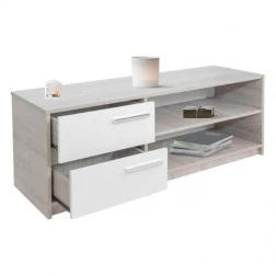 Table TV Sotufab xperia chêne brut & blanc TV072CB-BC