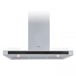 Hotte décorative 90cm inox + vitro noir QUADRA-9010
