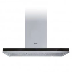 Hotte décorative 90cm inox + vitro noir FILO-9030