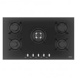 Plaque Focus 5 feux vitro noir F4109B