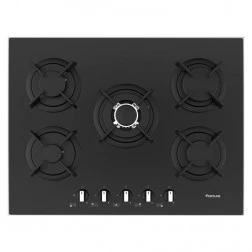 Plaque Focus 5 feux vitro noir F417B