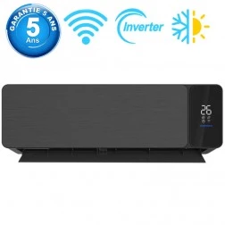 Split Biolux Inverter 9000 BTU chaud/froid noir